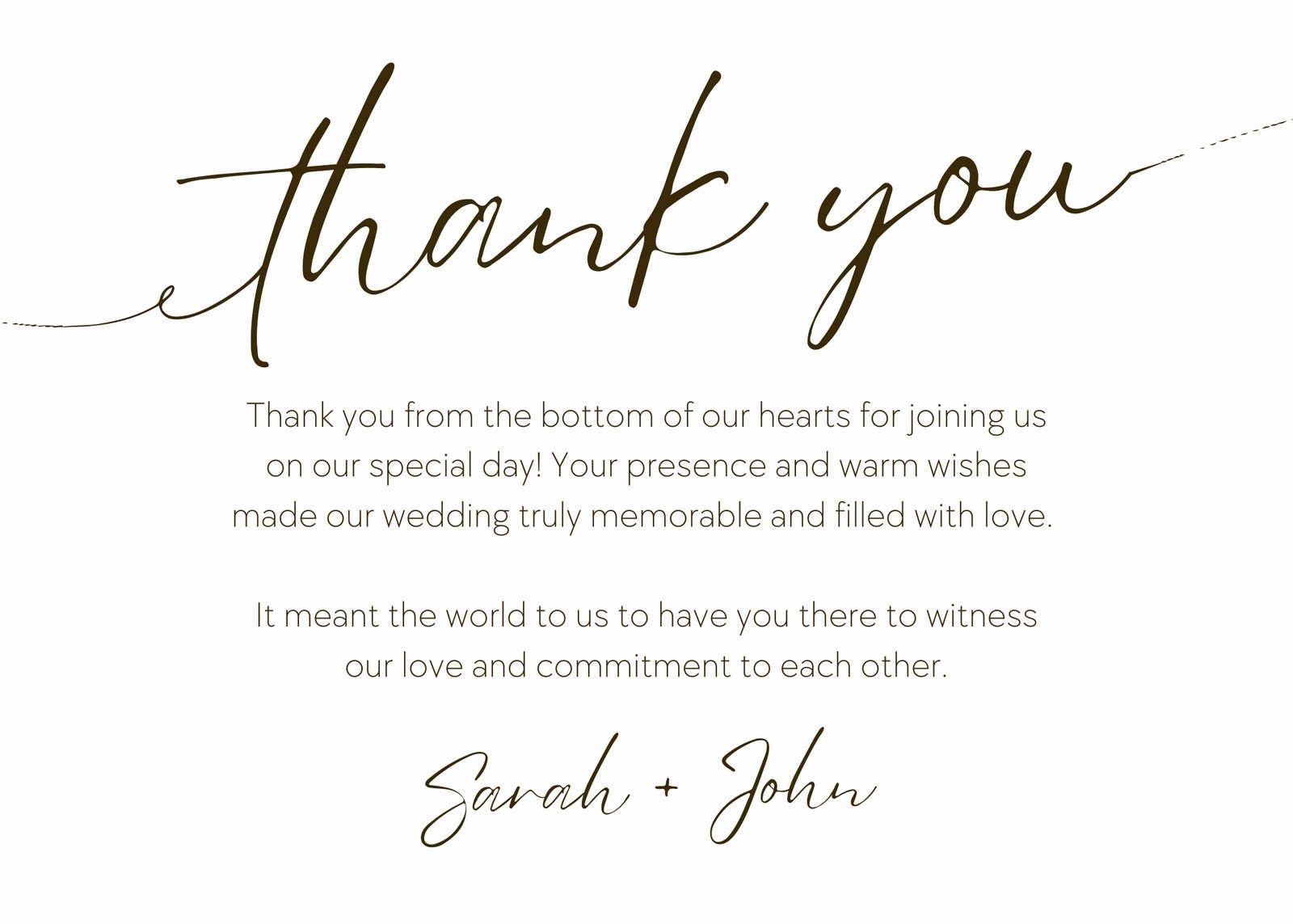 printable wedding thank you card template