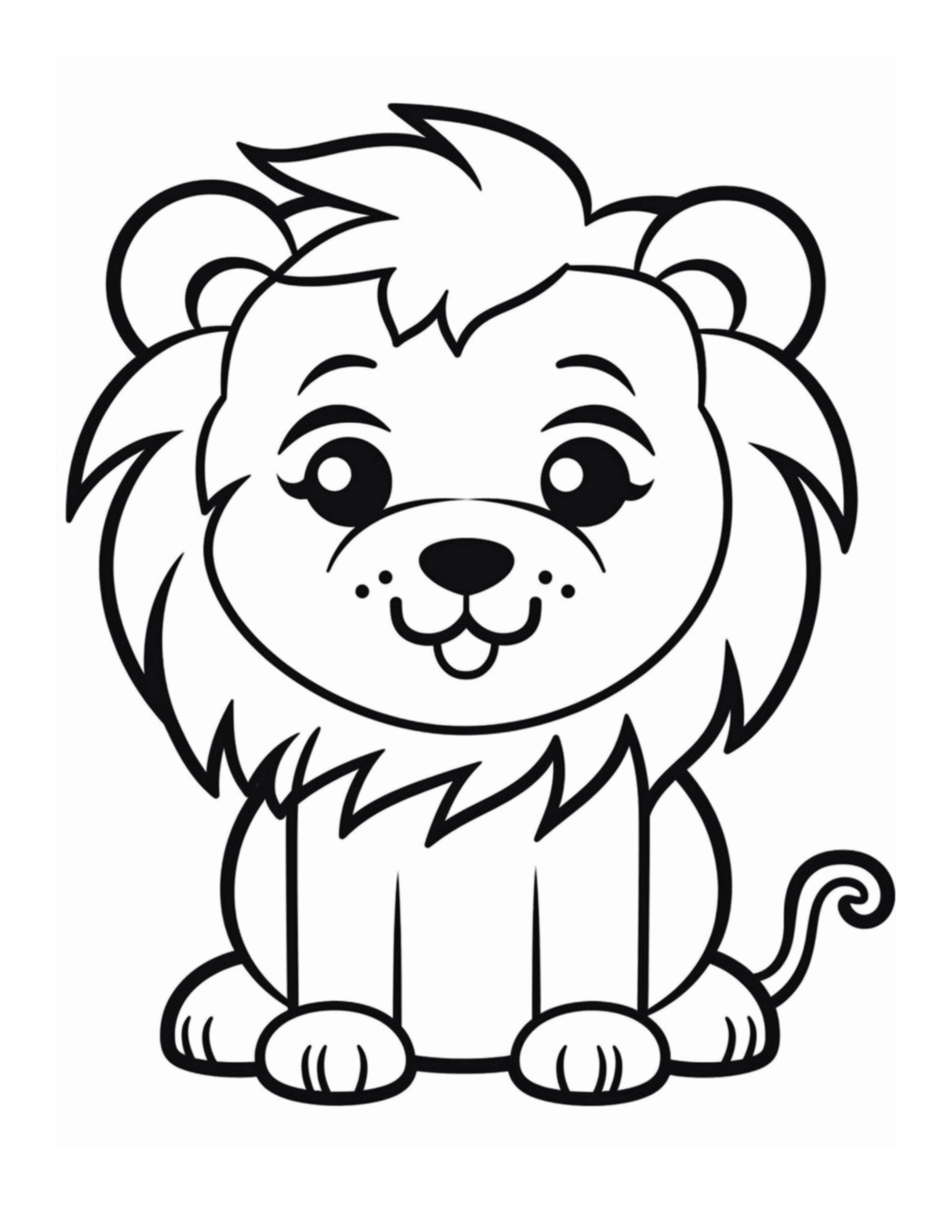 Free Cute Lion Coloring Page Roar With Creativity Free Coloring 
