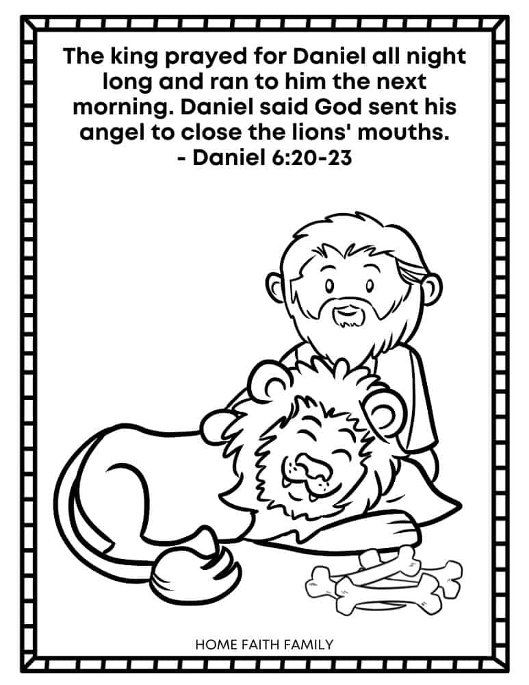 Free Daniel And The Lion 39 s Den Coloring Book Home Faith Family