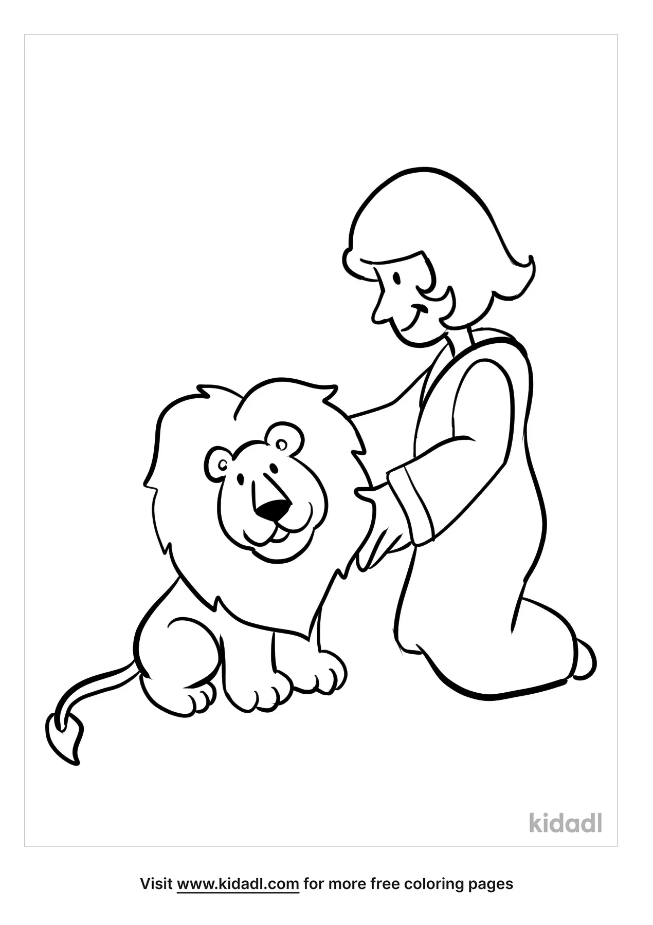 daniel in the lions den coloring page free