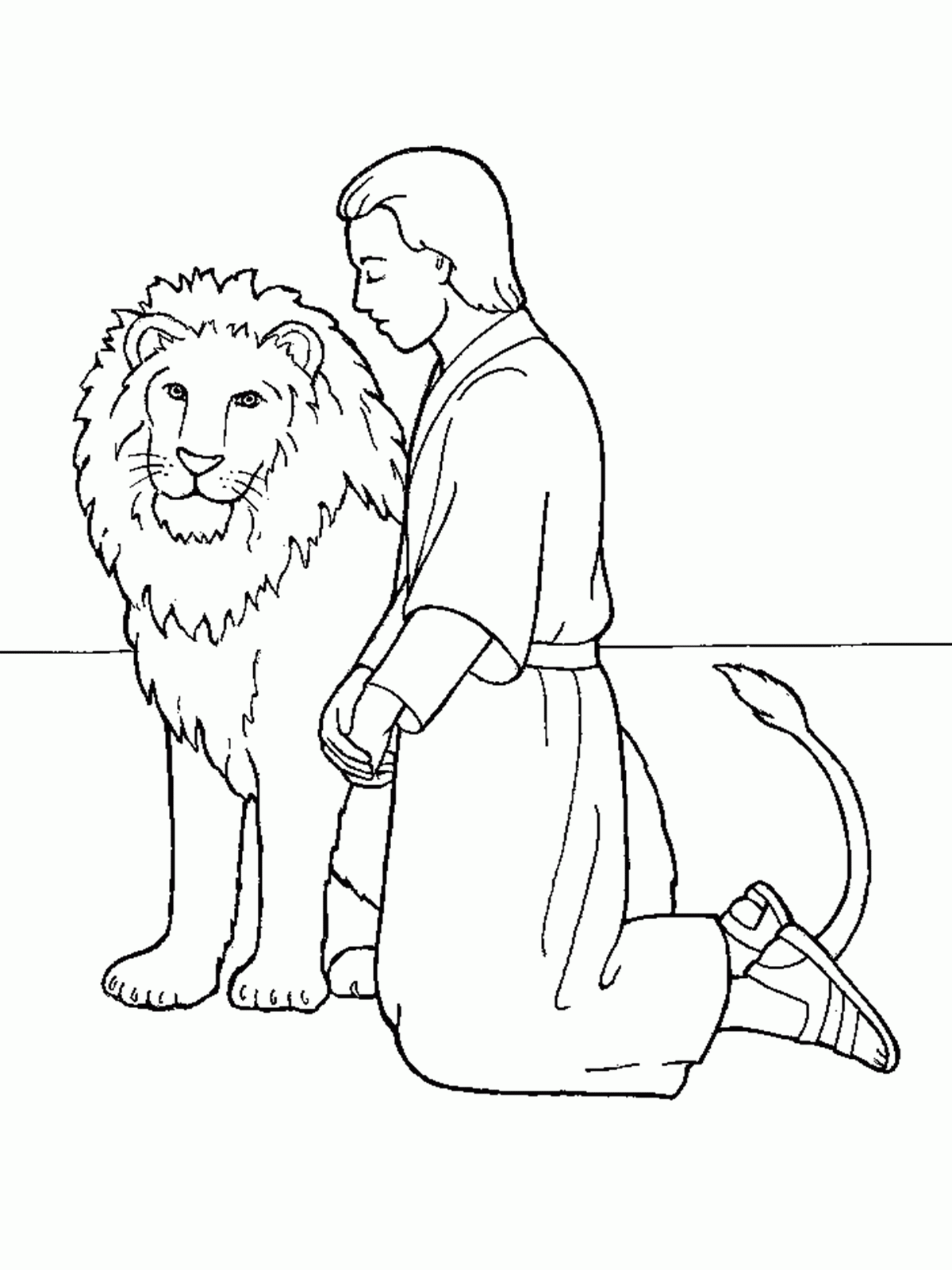 coloring pages daniel in the lion's den