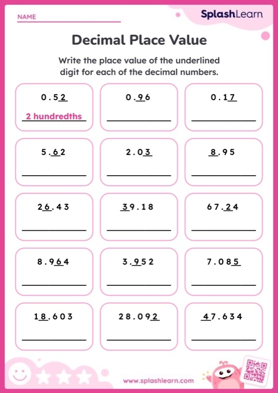Free Decimal Place Value Worksheet Download Free Decimal Place Value 