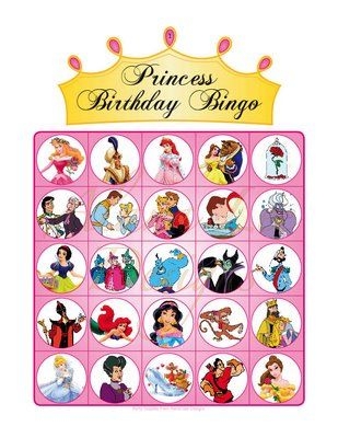 Free Disney Princess Bingo Game With 10 Unique Game Boards free PDF 