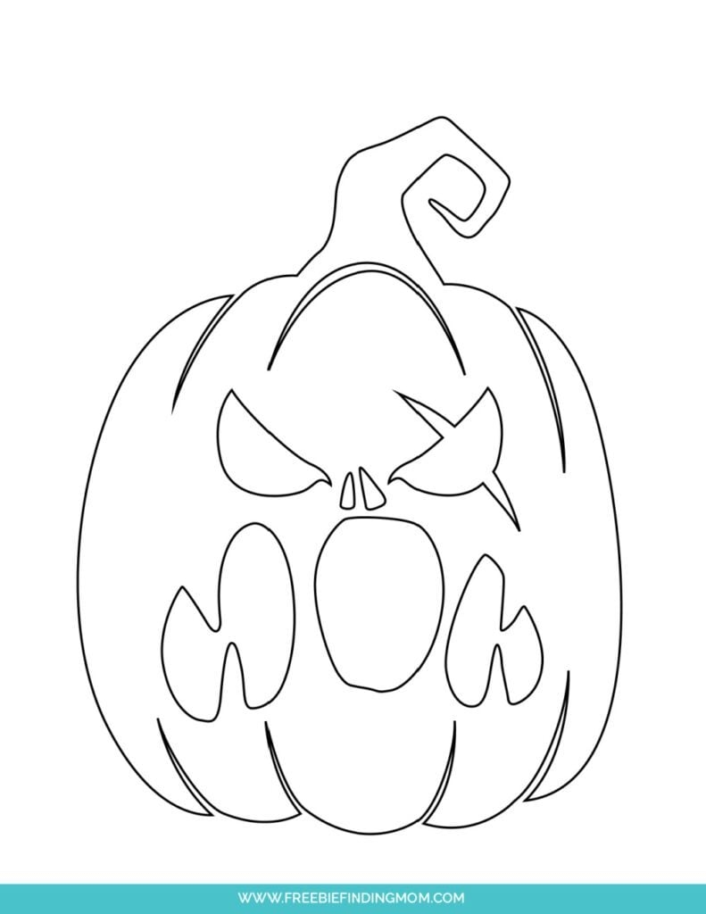 Free Downloadable Stencils Scary Pumpkin For Carving