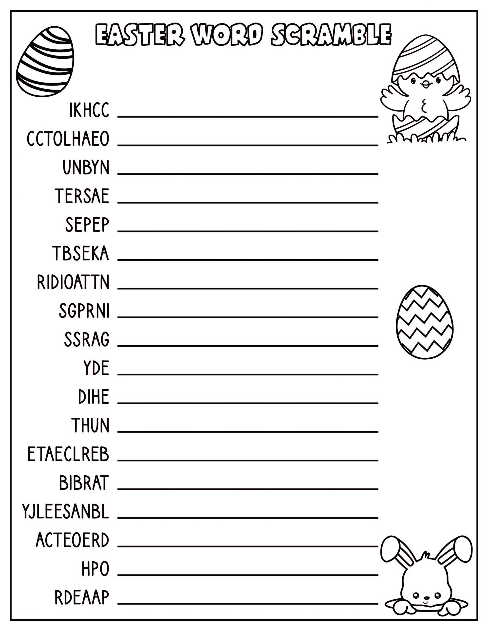 printable activities for easter