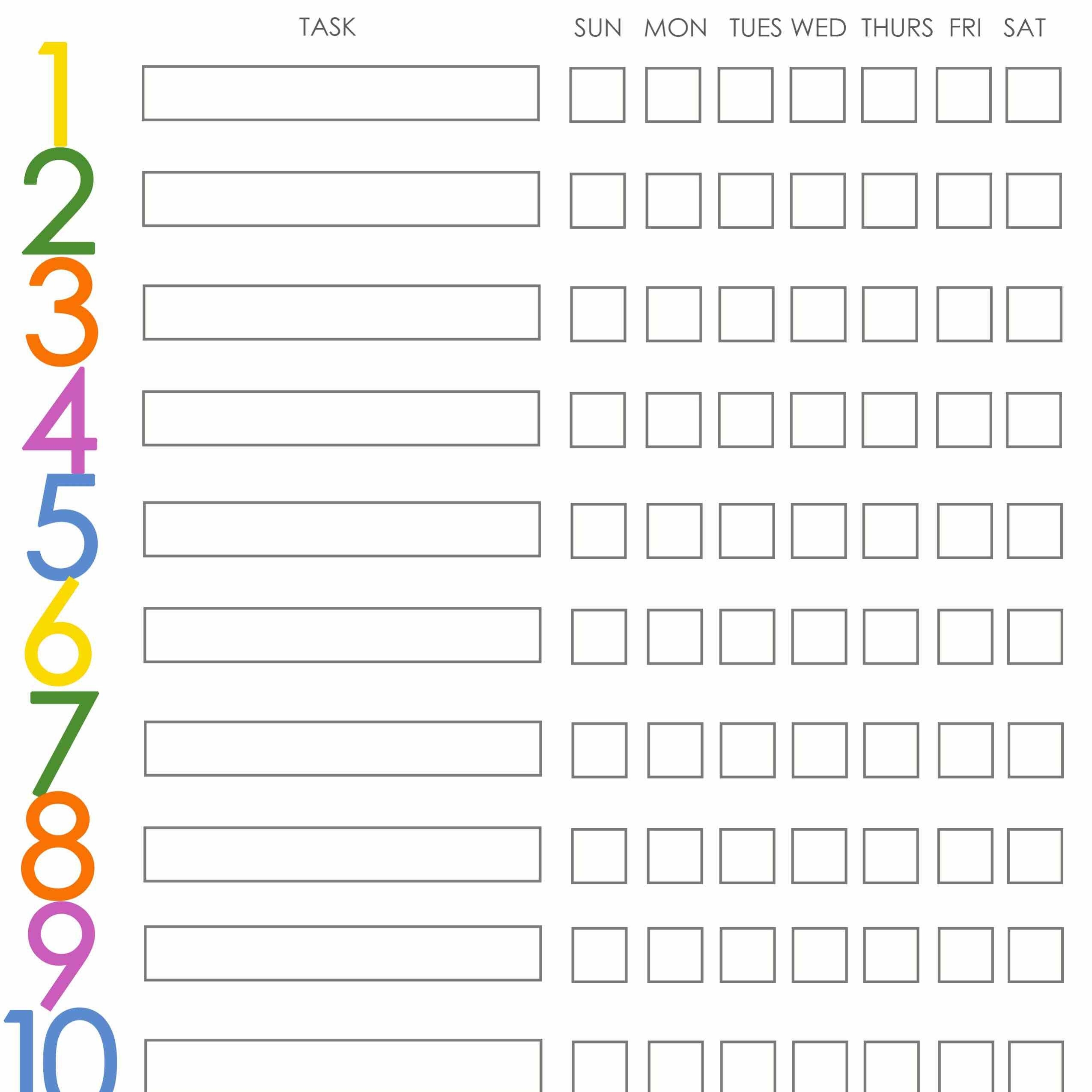 Free Editable Printable Chore Charts Free Printable