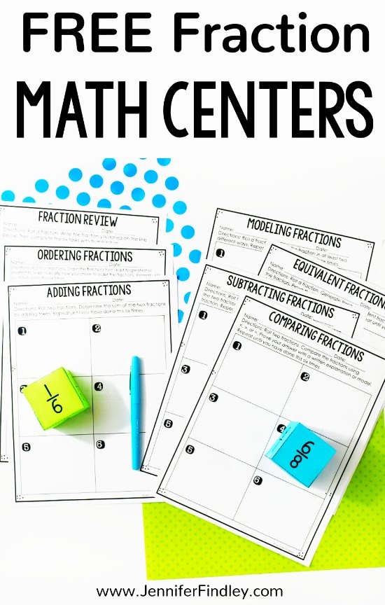 Free Fraction Activities Teaching With Jennifer Findley