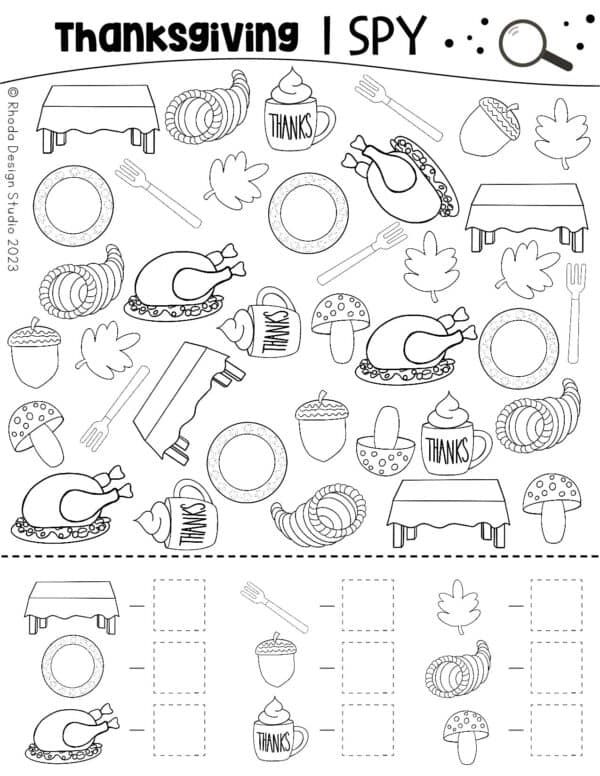 i spy numbers worksheet