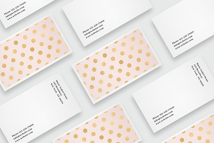 Free Golden Dots Card Template Free Design Resources