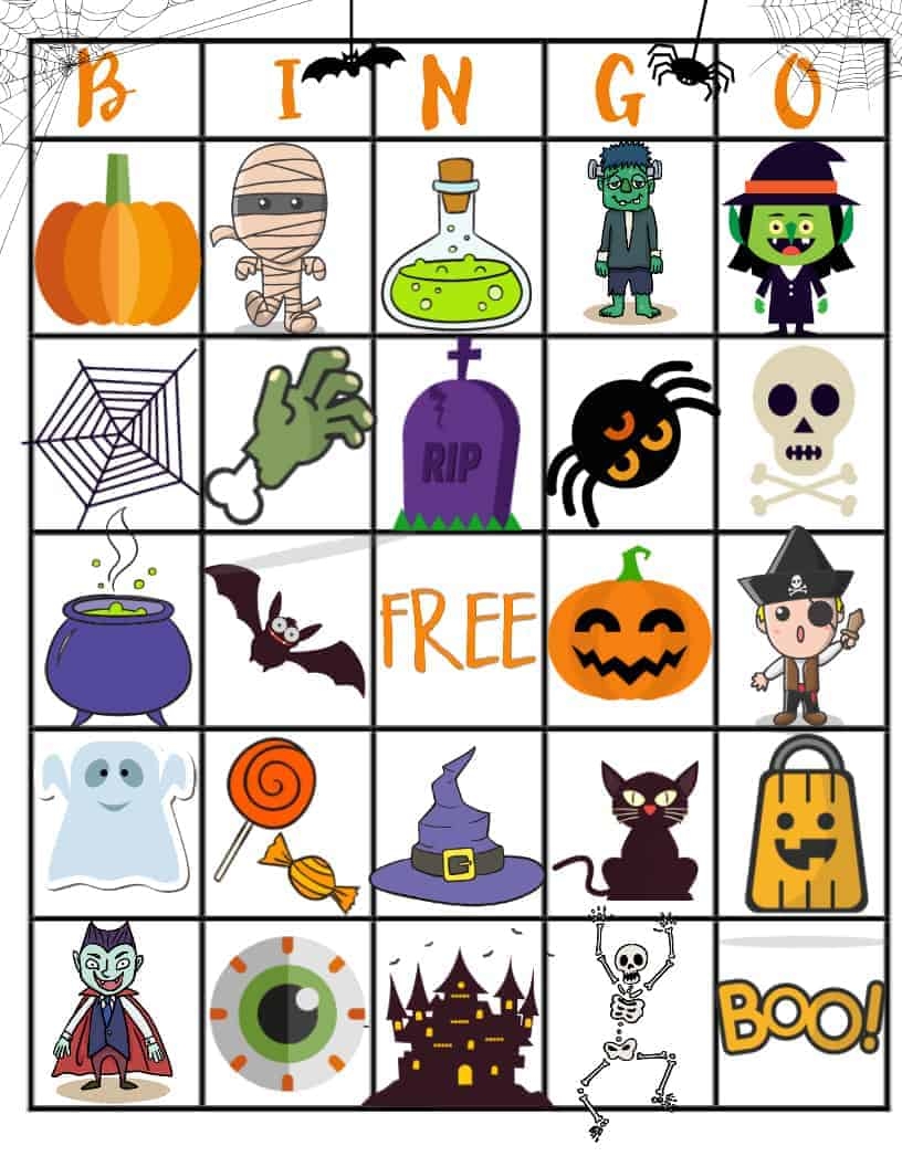 Free Halloween Printable Bingo Board