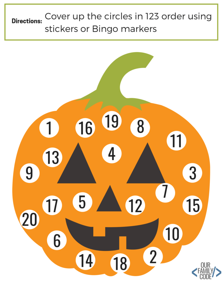 Free Halloween Worksheets For Kids Our Family Code