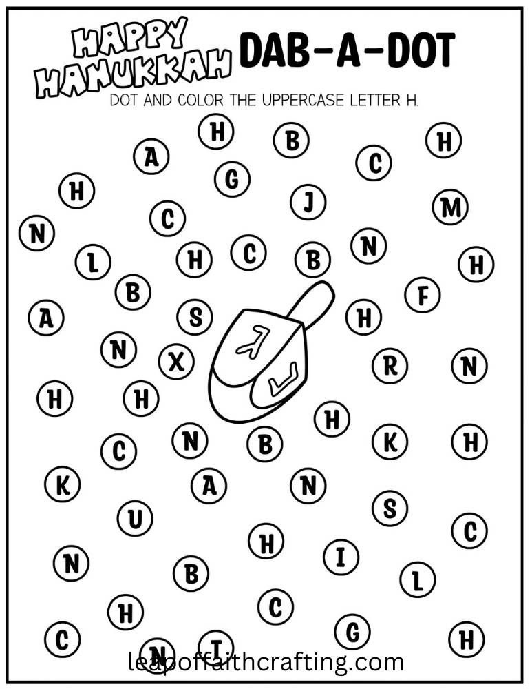 FREE Hanukkah Worksheet 7 Page Activity Book Leap Of Faith Crafting