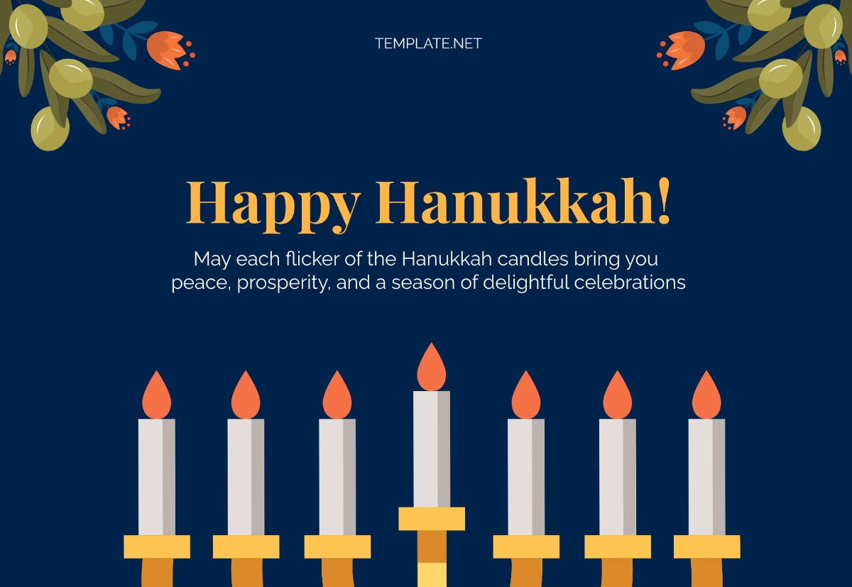 Free Happy Hanukkah Printable Card Template To Edit Online
