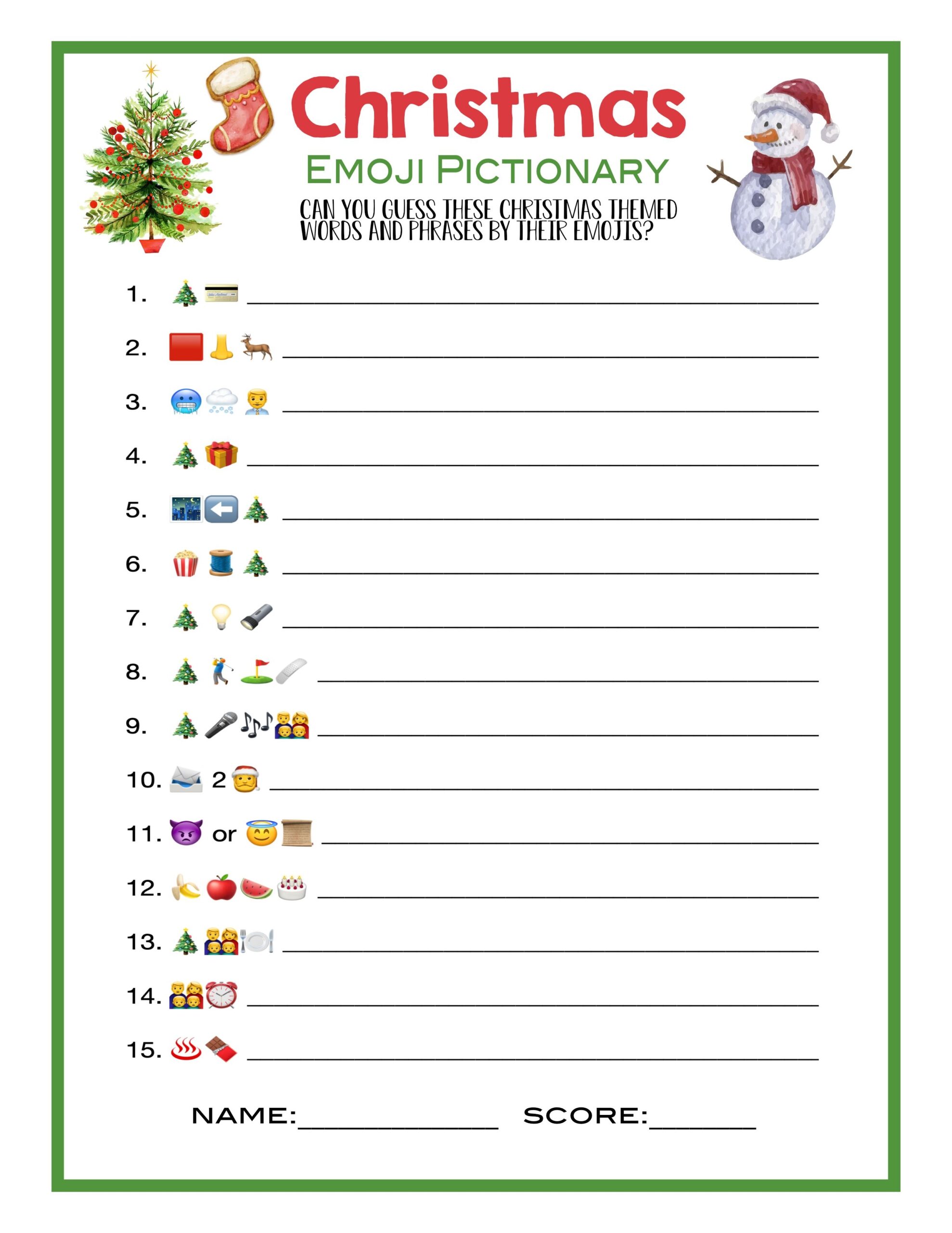 free printable christmas holiday games