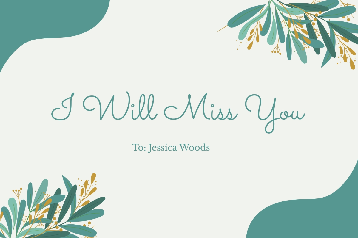 FREE Miss You Card Templates Examples Edit Online Download 