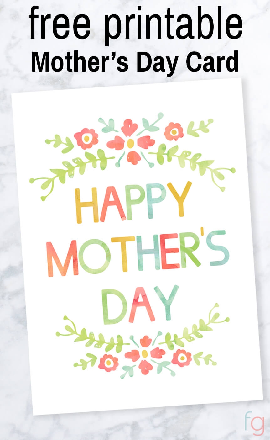 free printable mother's day card templates