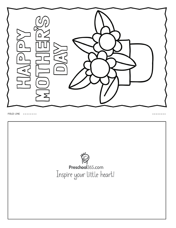 Free Mothers day preschool activity card Preschool365