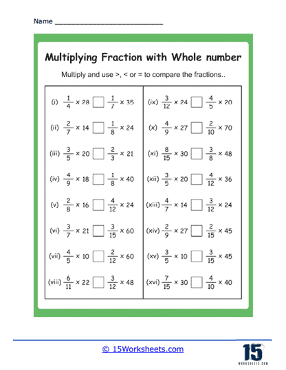 Free Multiply Fractions By Whole Numbers Worksheet Download Free 