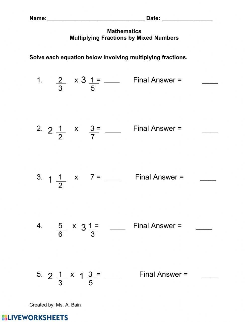 Free Multiply Mixed Numbers Worksheet Download Free Multiply Mixed 