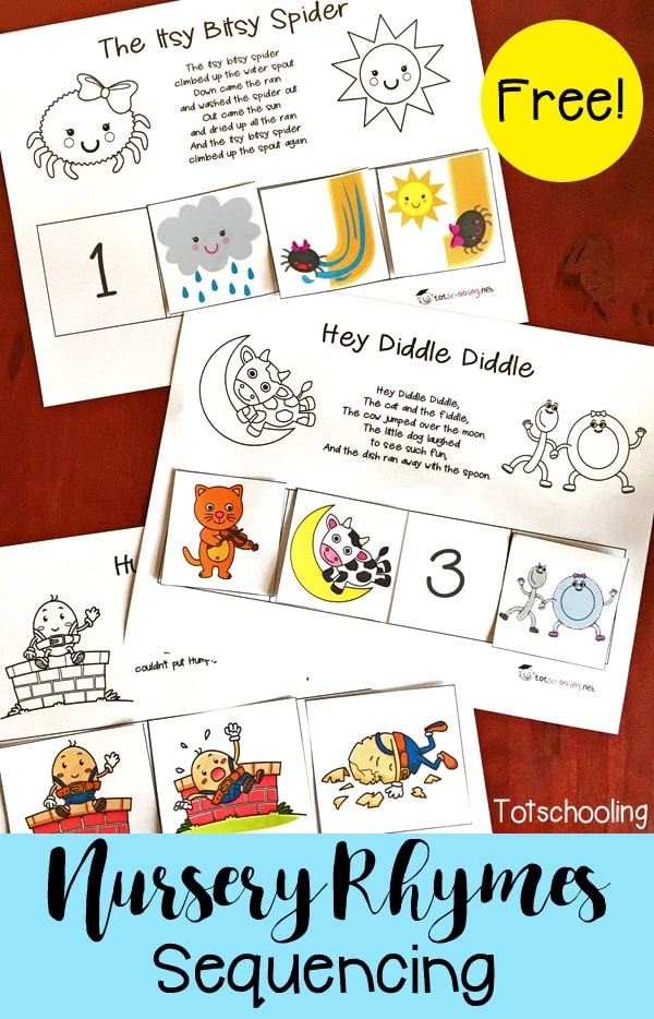 FREE Nursery Rhymes Sequencing Printables