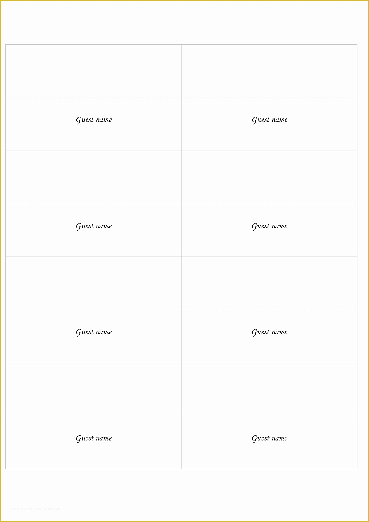 Free Place Card Template Of 10 Best Of Place Card Template Printable 