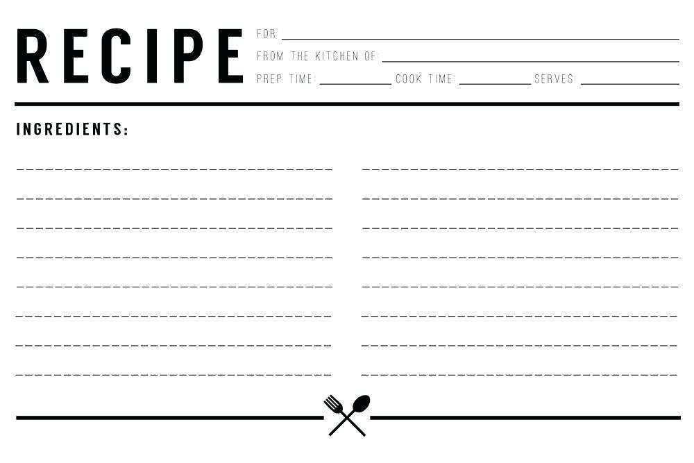 printable 4x6 recipe card template