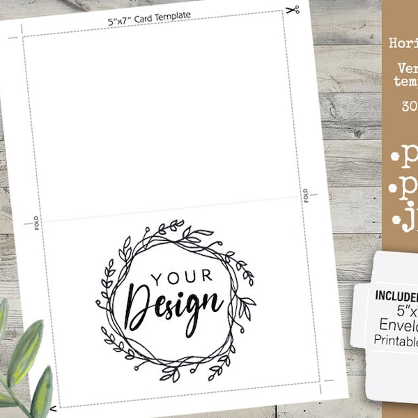 5x7 printable card template