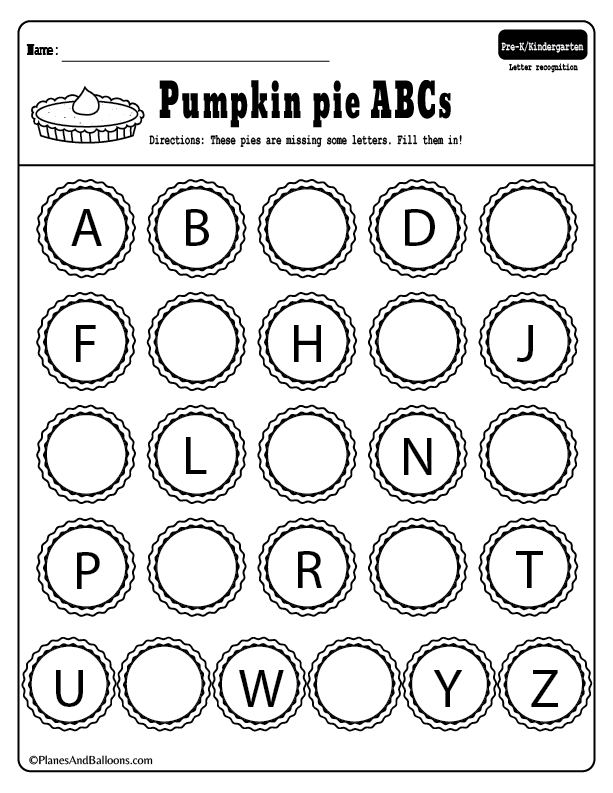 Free Printable ABC Kindergarten Activities For The Holiday Season