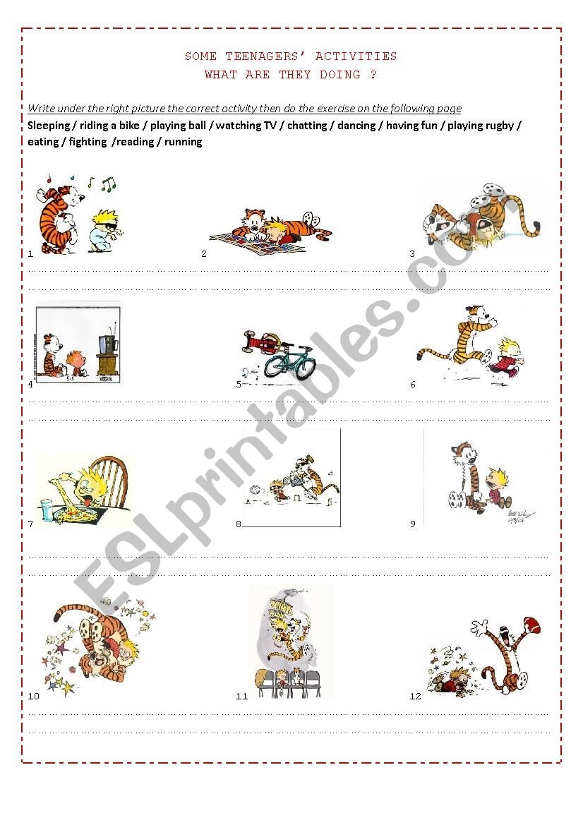 Free Printable Activities For Teenagers