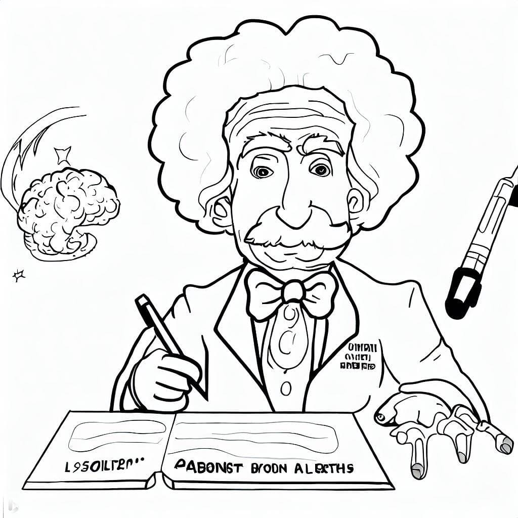 Free Printable Albert Einstein Coloring Play Free Coloring Game Online