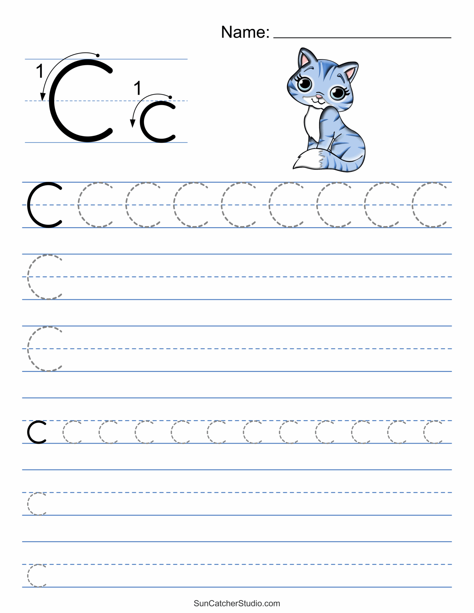 Free Printable Alphabet Tracing Worksheets A Z Pdf Infoupdate