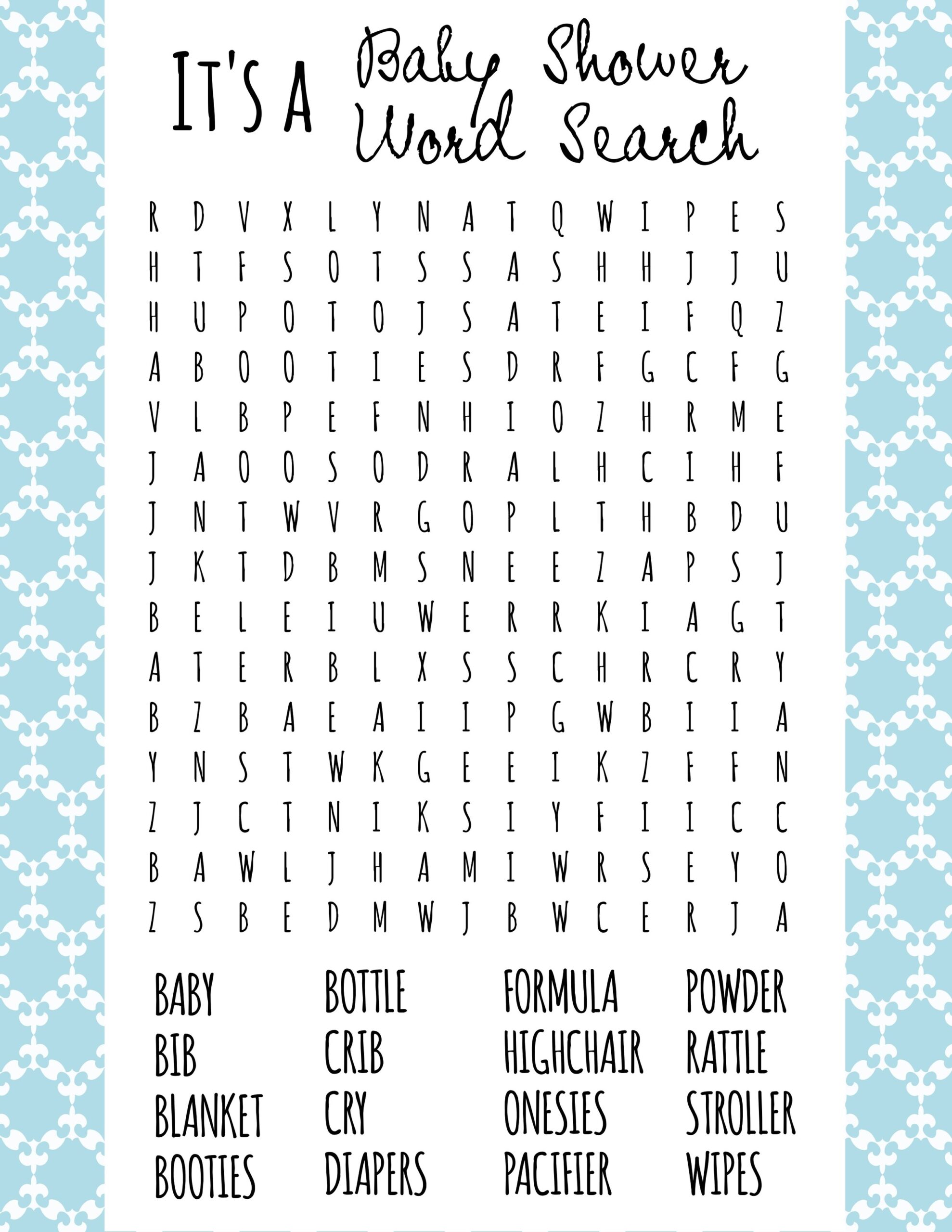 Free Printable Baby Shower Games Download Instantly 