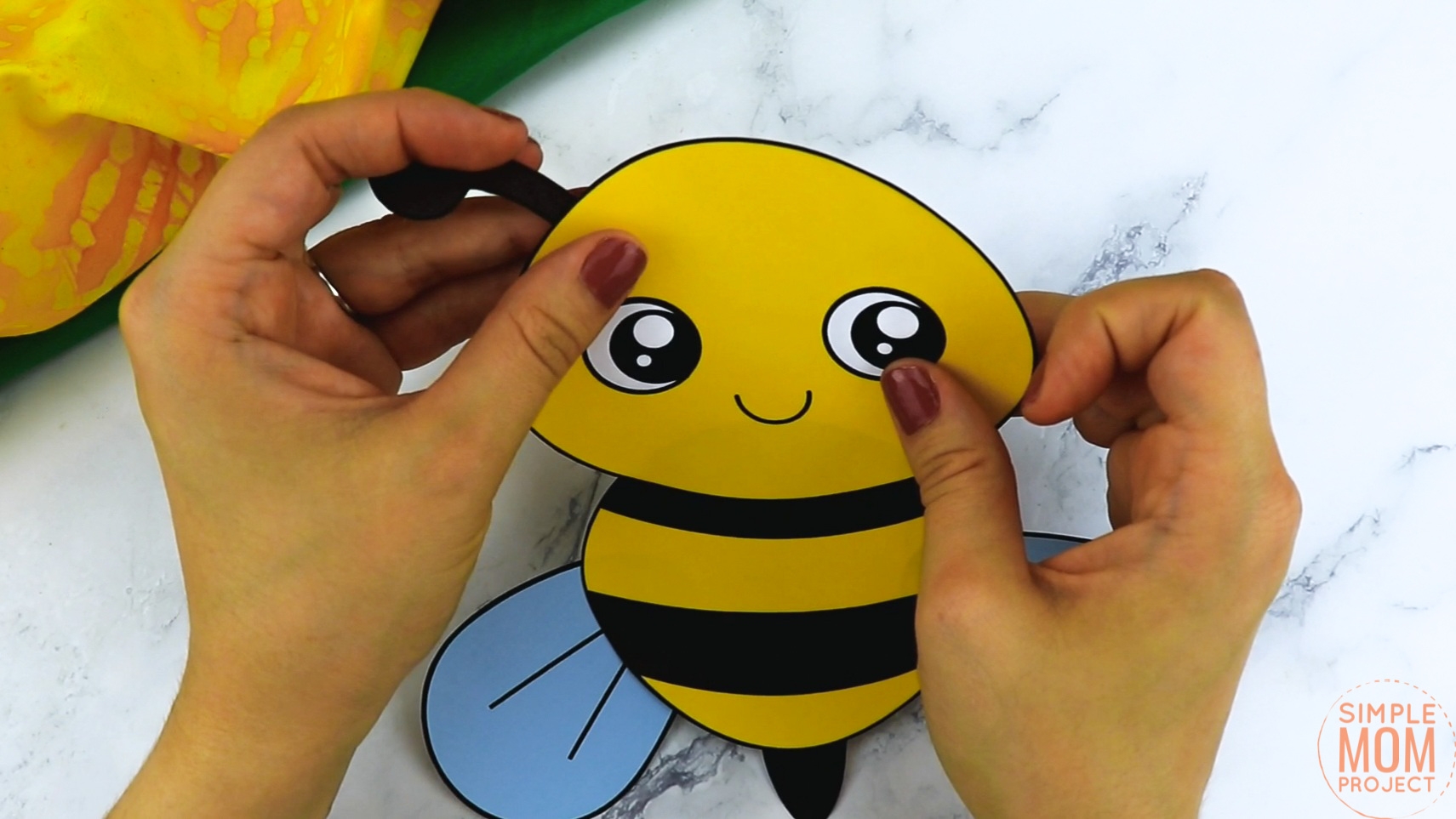 free printable bee craft template