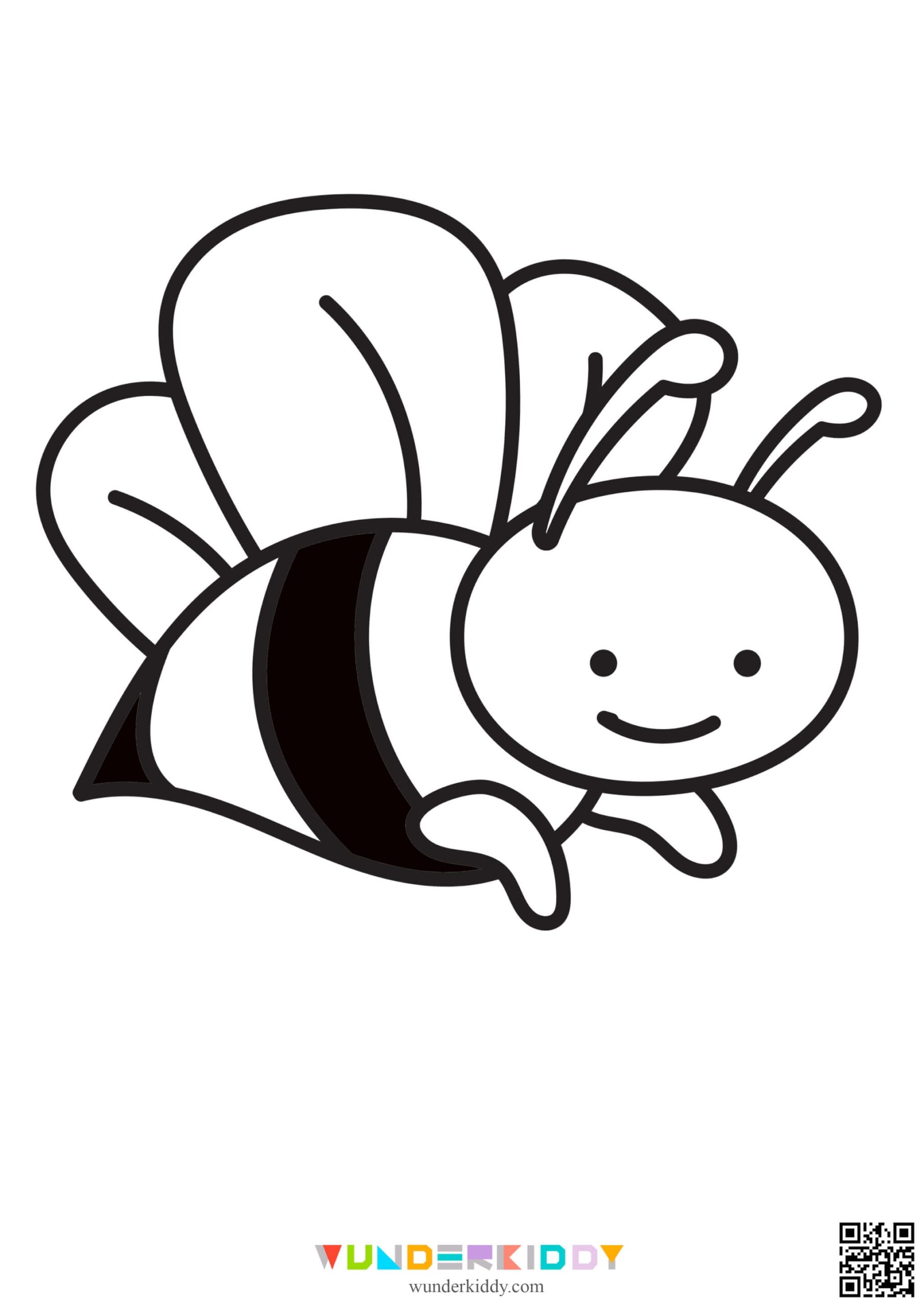 printable picture of a bee