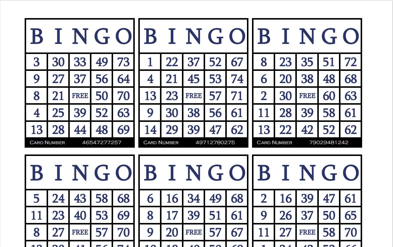 Free Printable Bingo Board Games Download Free Printable Bingo Board 