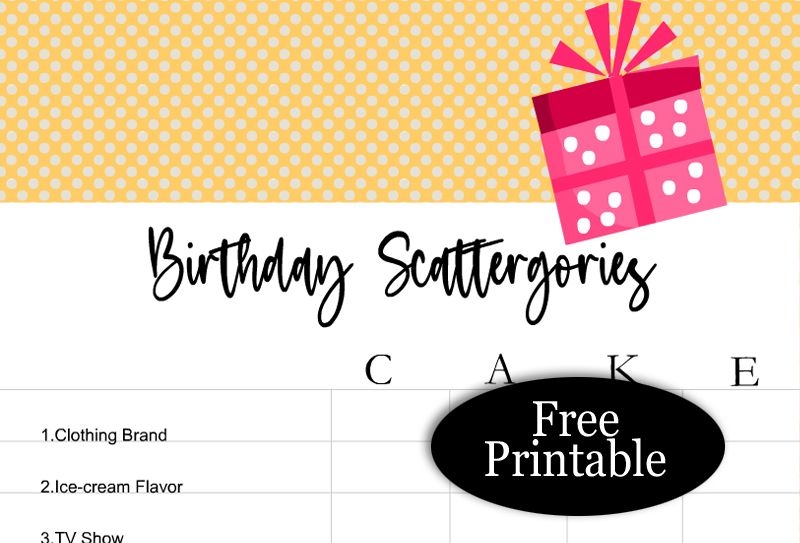 Free Printable Birthday Game