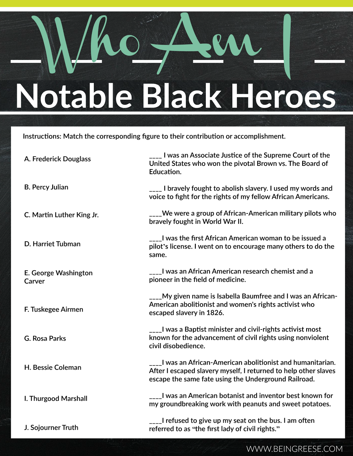 Free Printable Black History Skits Gerald Printable