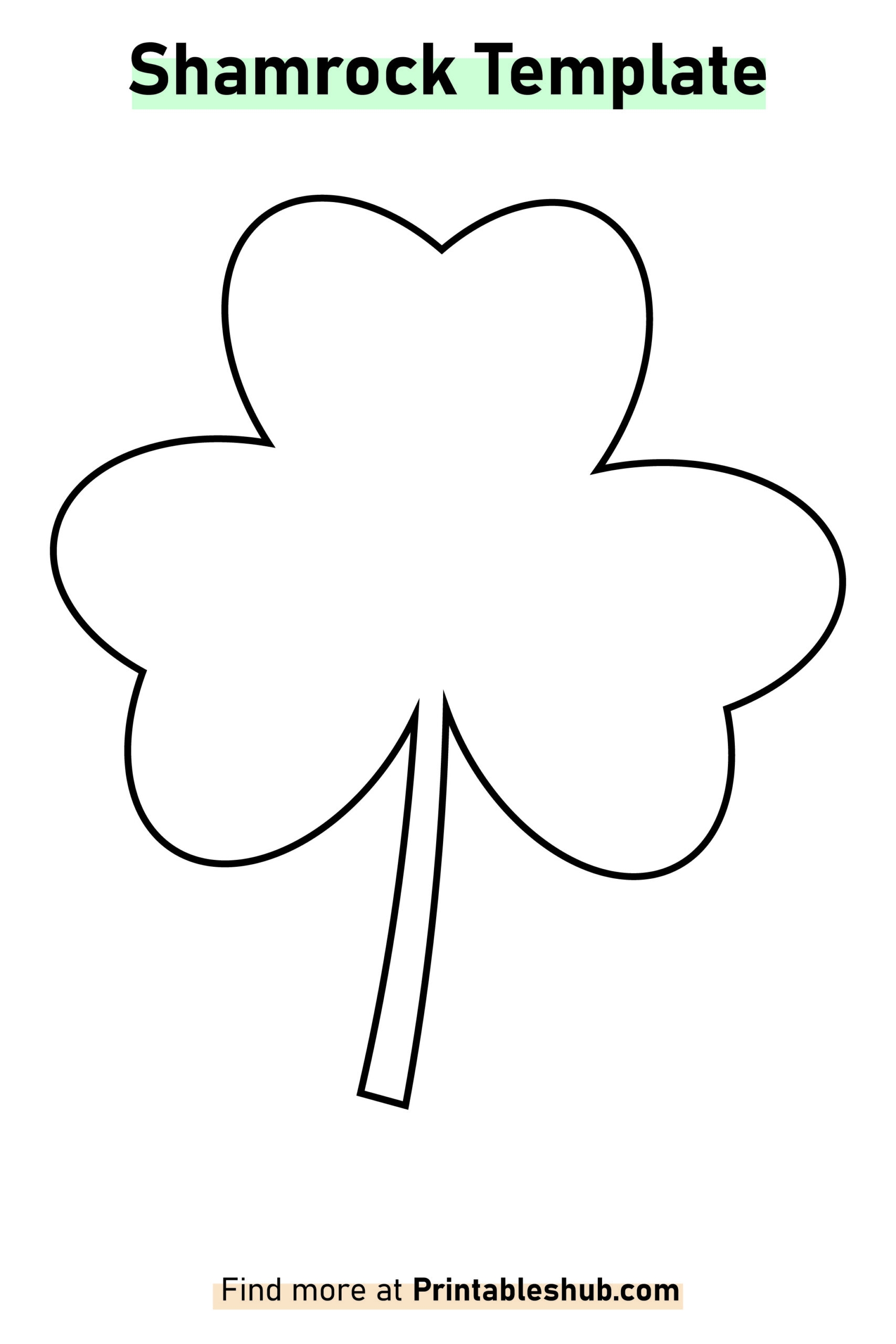 shamrock picture printable