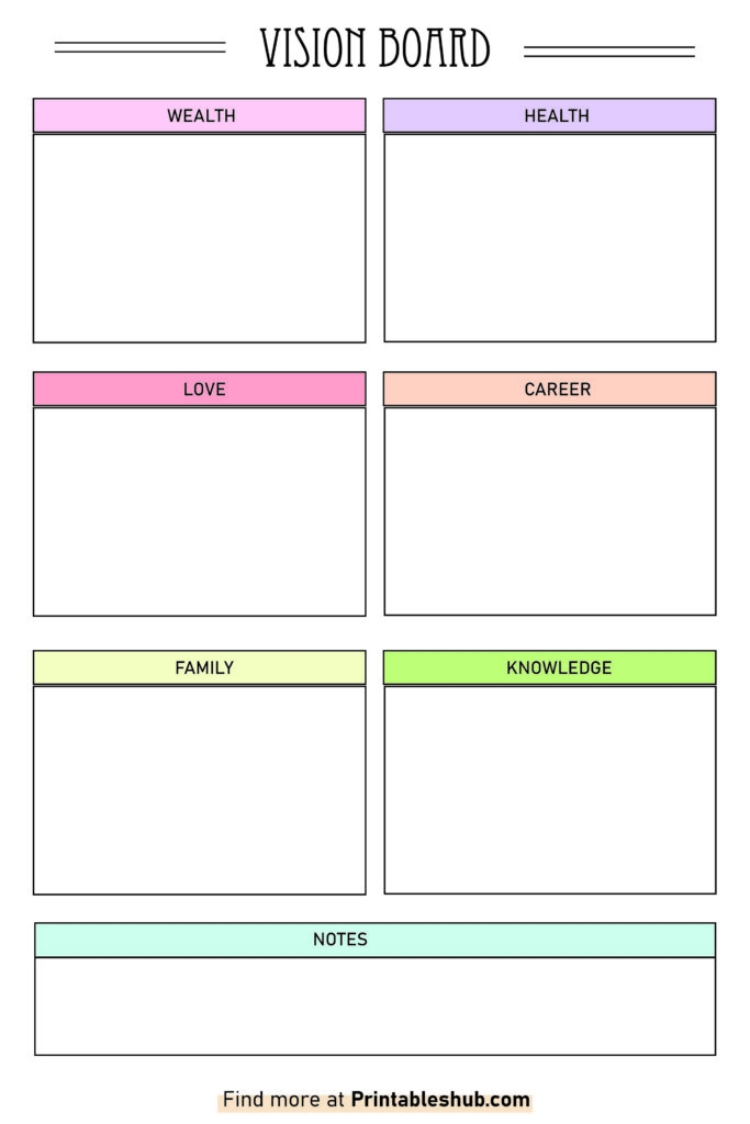 printable pictures for vision board