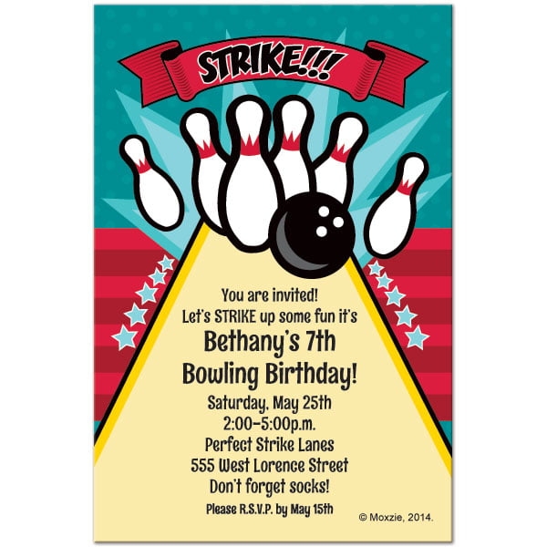 Free Printable Bowling Birthday Invitations Drevio Invitations Design