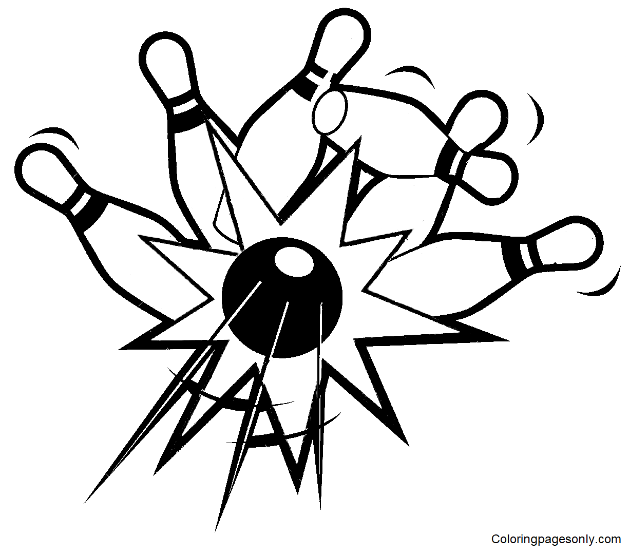 Free Printable Bowling Coloring Page Free Printable Coloring Pages