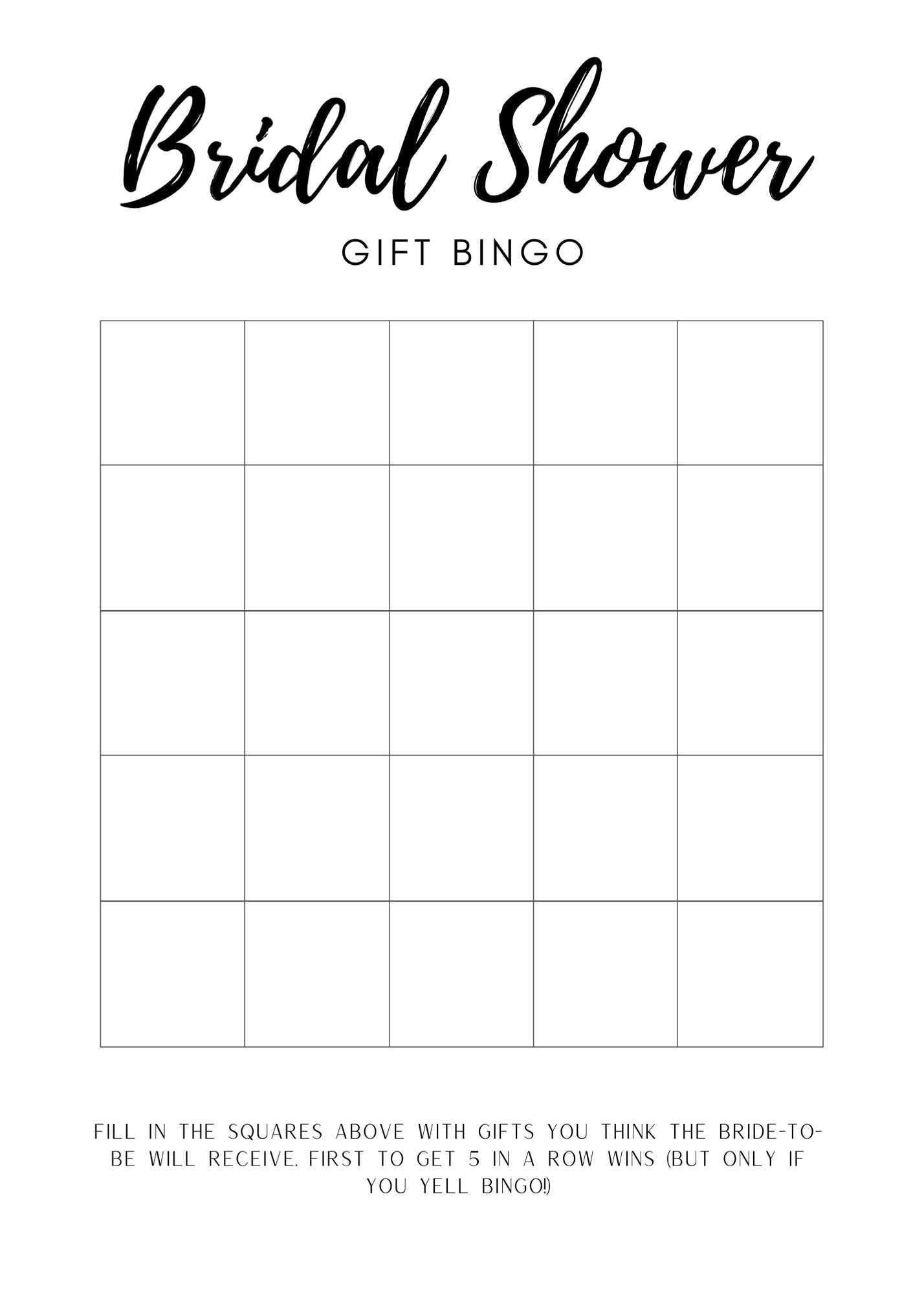 Free Printable Bridal Shower Bingo Printable Word Searches
