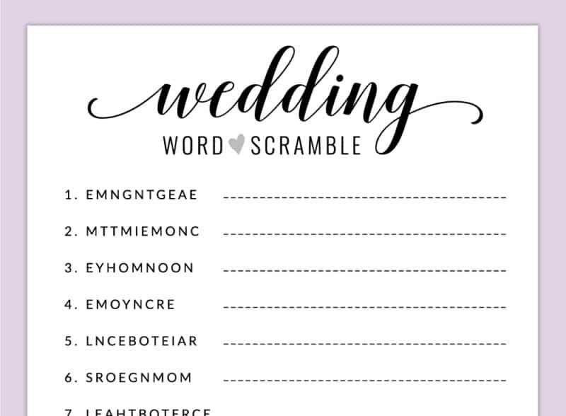 free printable bridal shower scramble games