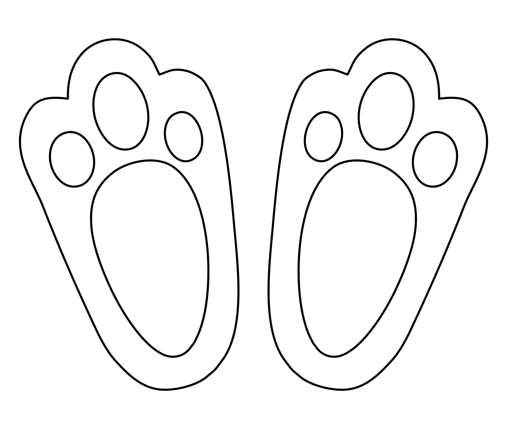 Free Printable Bunny Feet Template Free Printable