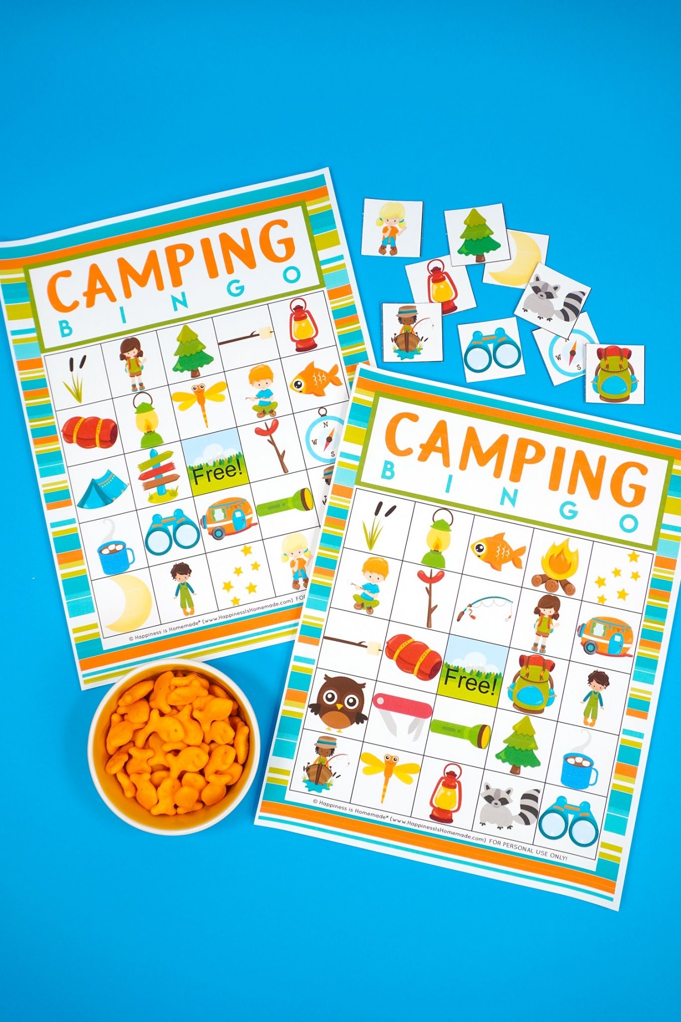 free printable camping bingo game