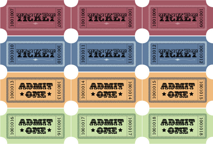 Free Printable Carnival Tickets FAKING IT FABULOUS Worksheets Library