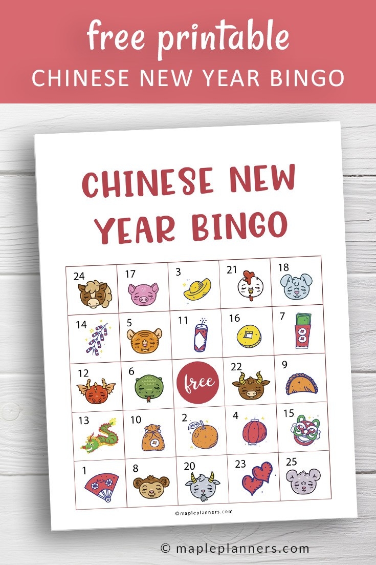Free Printable Chinese New Years Eve Bingo Fun Activities For Kids