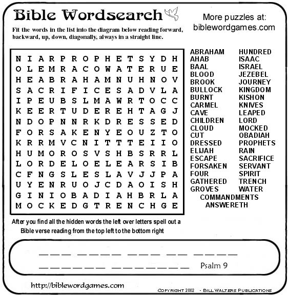 free printable christian word games for adults