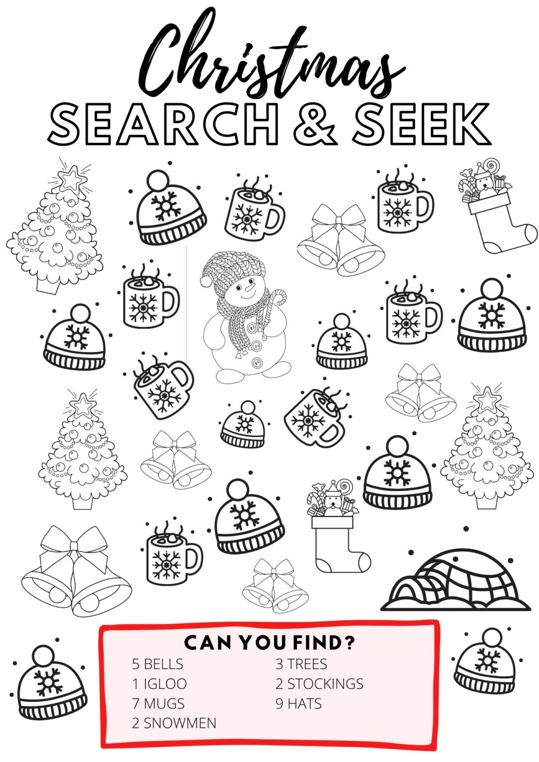 christmas printable activity pages
