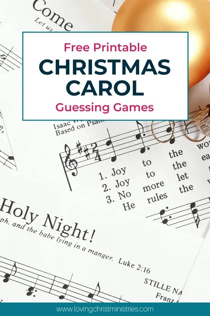 Free Printable Christmas Carol Guessing Game Christmas Carol 